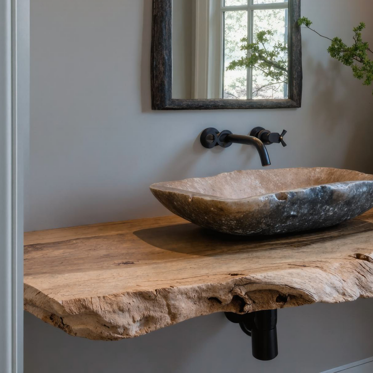 Farmhouse Bathroom Vanity Floating Shelf For Rustic Bathroom Decor
