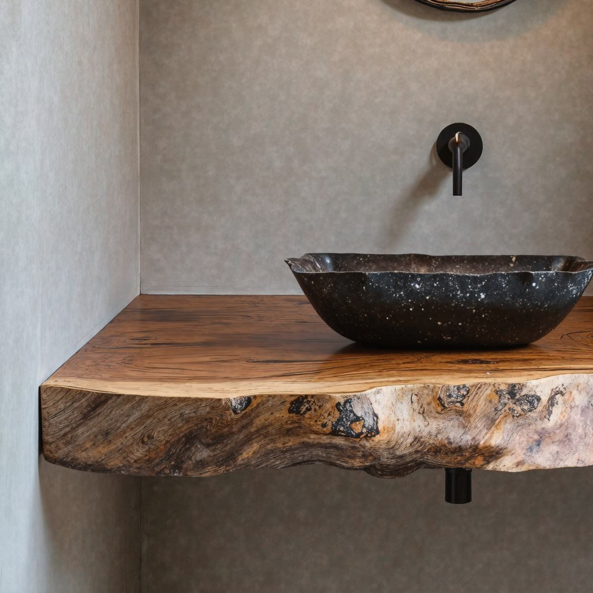Custom Bathroom Floating Shelf For Rustic Vanity Styles