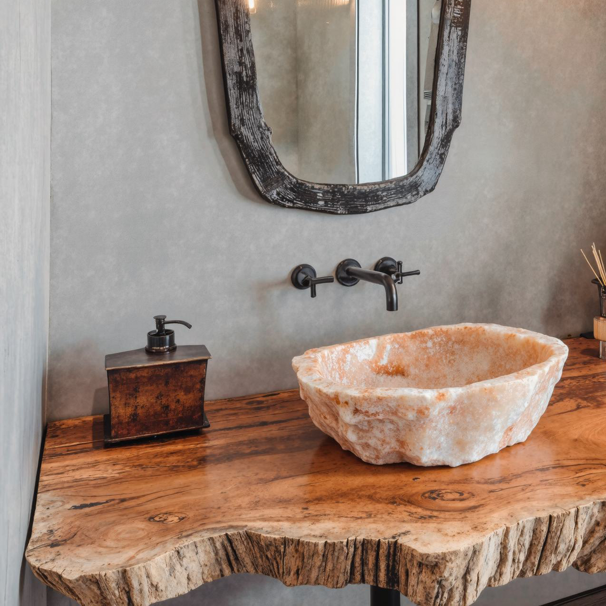 Compact Rustic Bathroom Floating Shelf With Stylish Design
