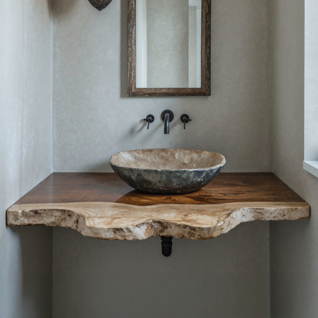 Elegant Rustic Bathroom Floating Shelves For Bathroom Organization - view 3
