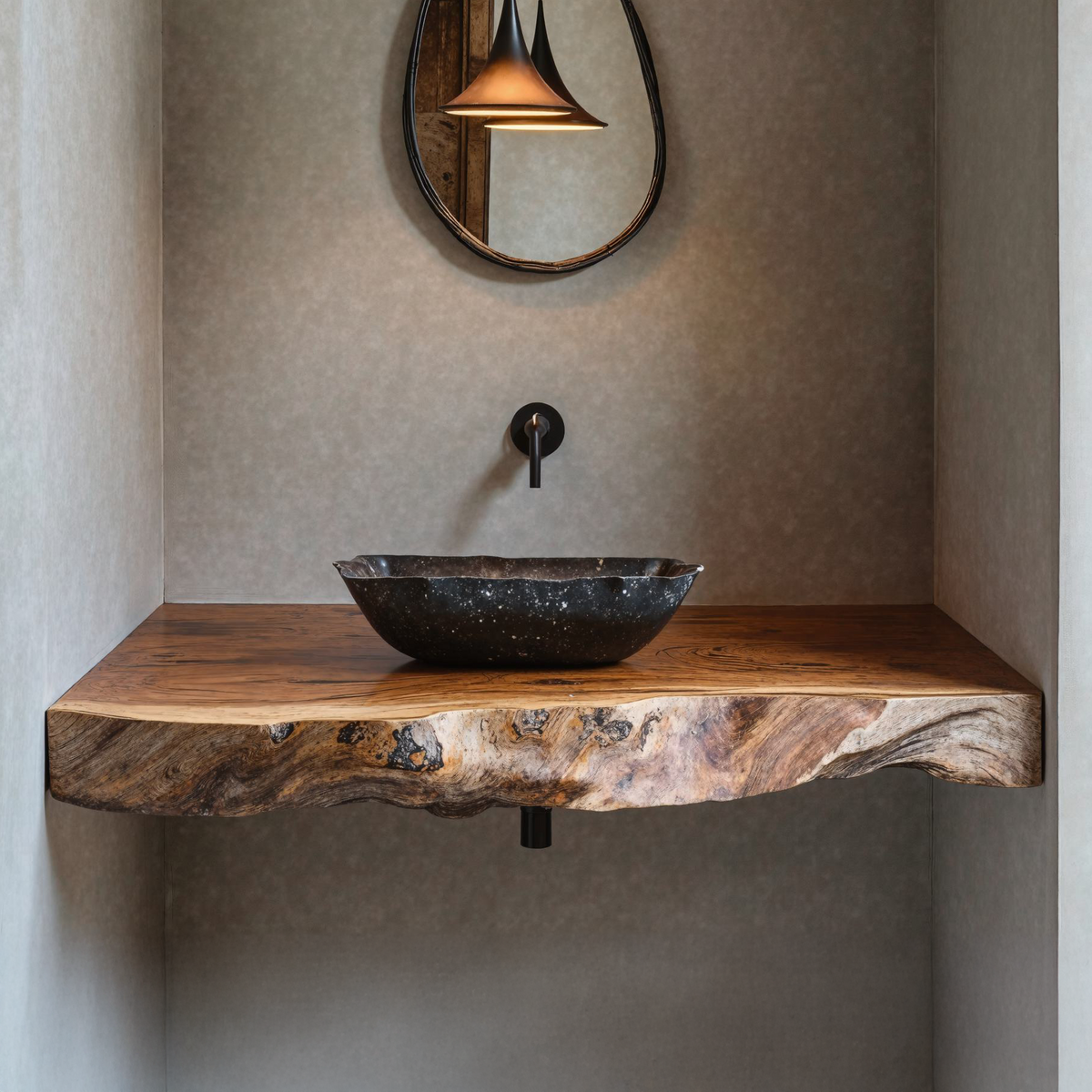 Custom Bathroom Floating Shelf For Rustic Vanity Styles - view 3