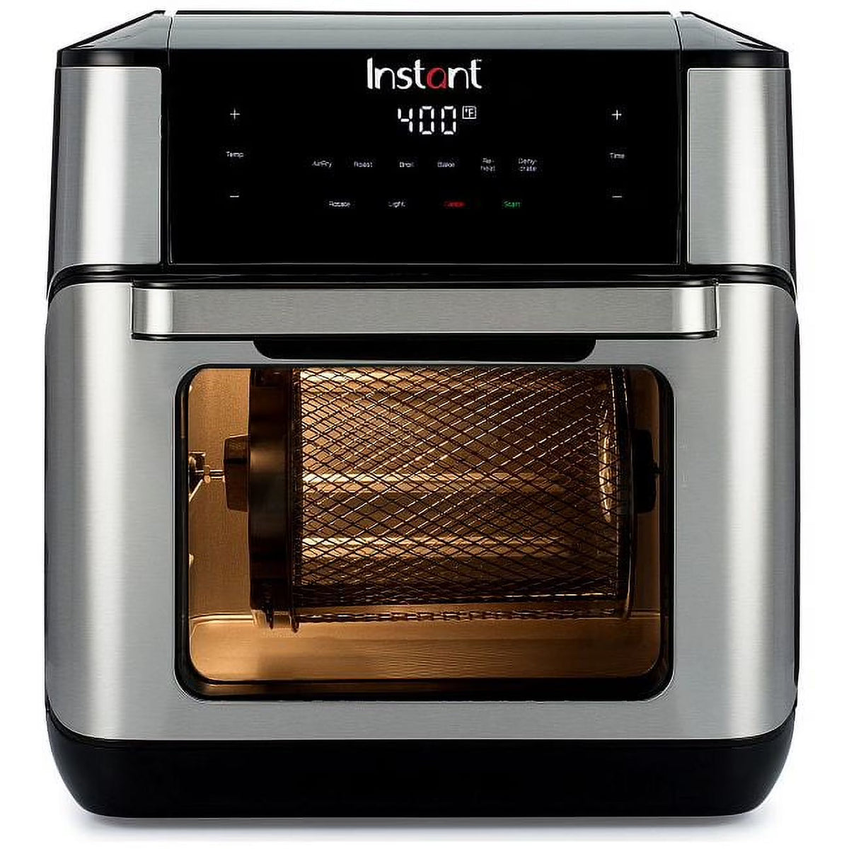 Instant Pot Vortex Plus 10-Quart Stainless Steel Air Fryer Oven, 7-in-1 - Black & Silver