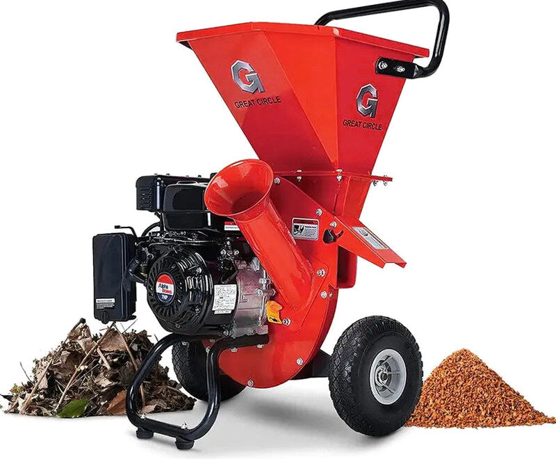 Gas-Powered 7HP Wood Chipper Shredder Mulcher