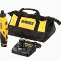 DEWALT 8V MAX Cordless Gyroscopic Screwdriver With Adjustable Handle, (2) 1.0Ah Batteries, Charger, And Bag
