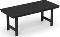 PIZZELLO Rectangular HDPE Outdoor Dining Table for 6, 66in, Black