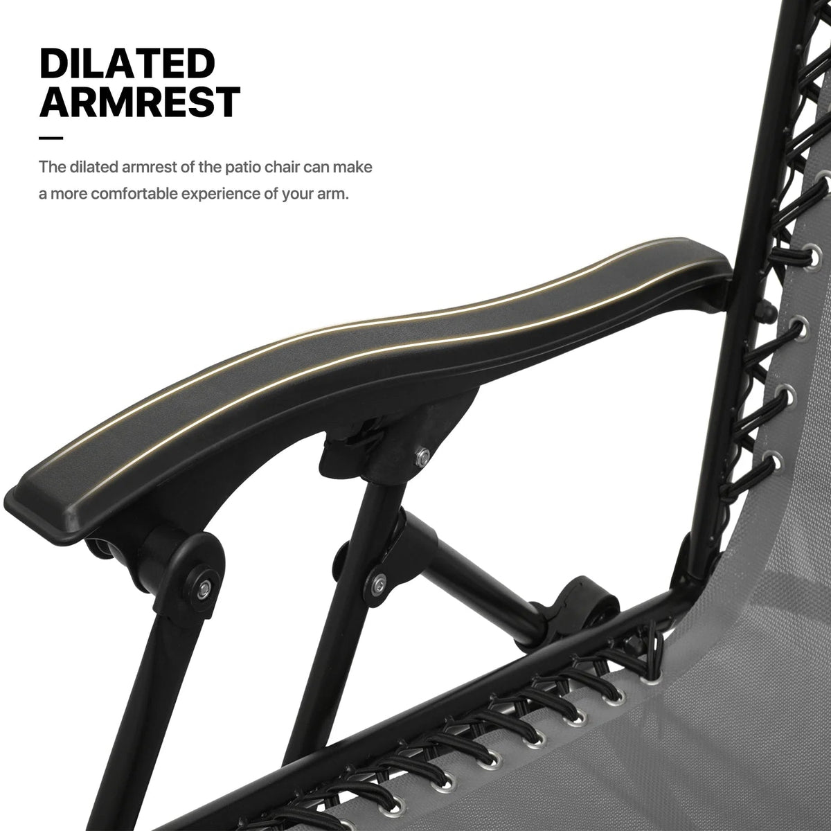 MoNiBloom Zero Gravity Reclining Chairs Set Of 2 With Canopy Shade And Headrest, Black - 330 lbs