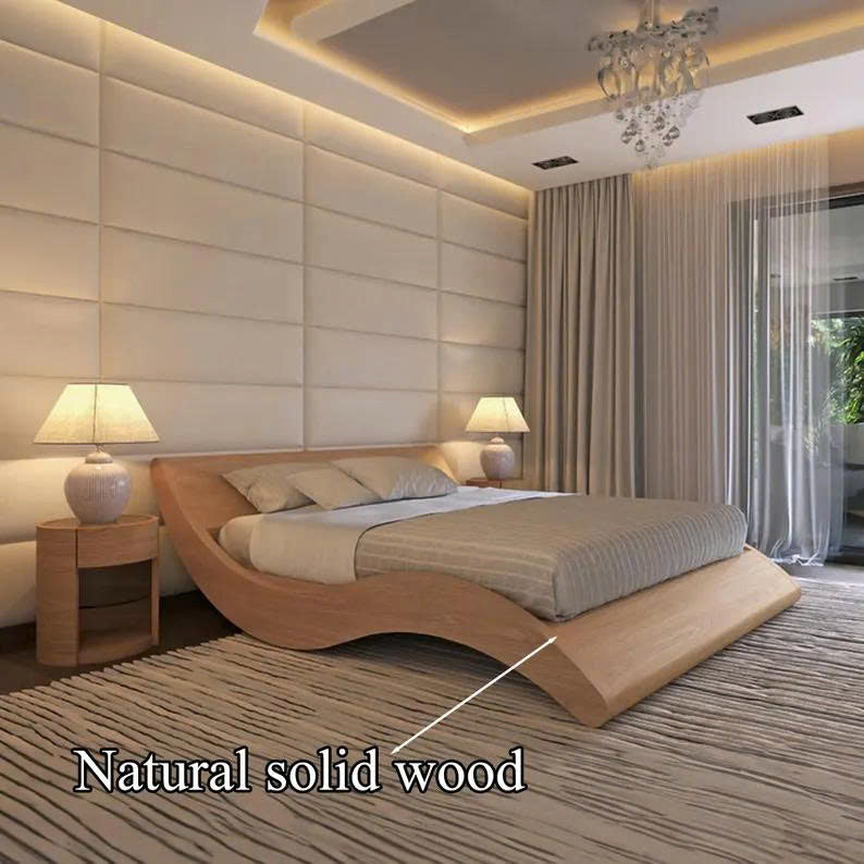 Cusom Wooden Bed Frame Handmade Home Decor Bed Room Gifts - view 2