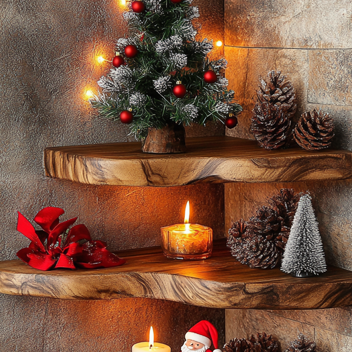 Christmas Floating Corner Wall Shelves Small Floating Shelf - view 4