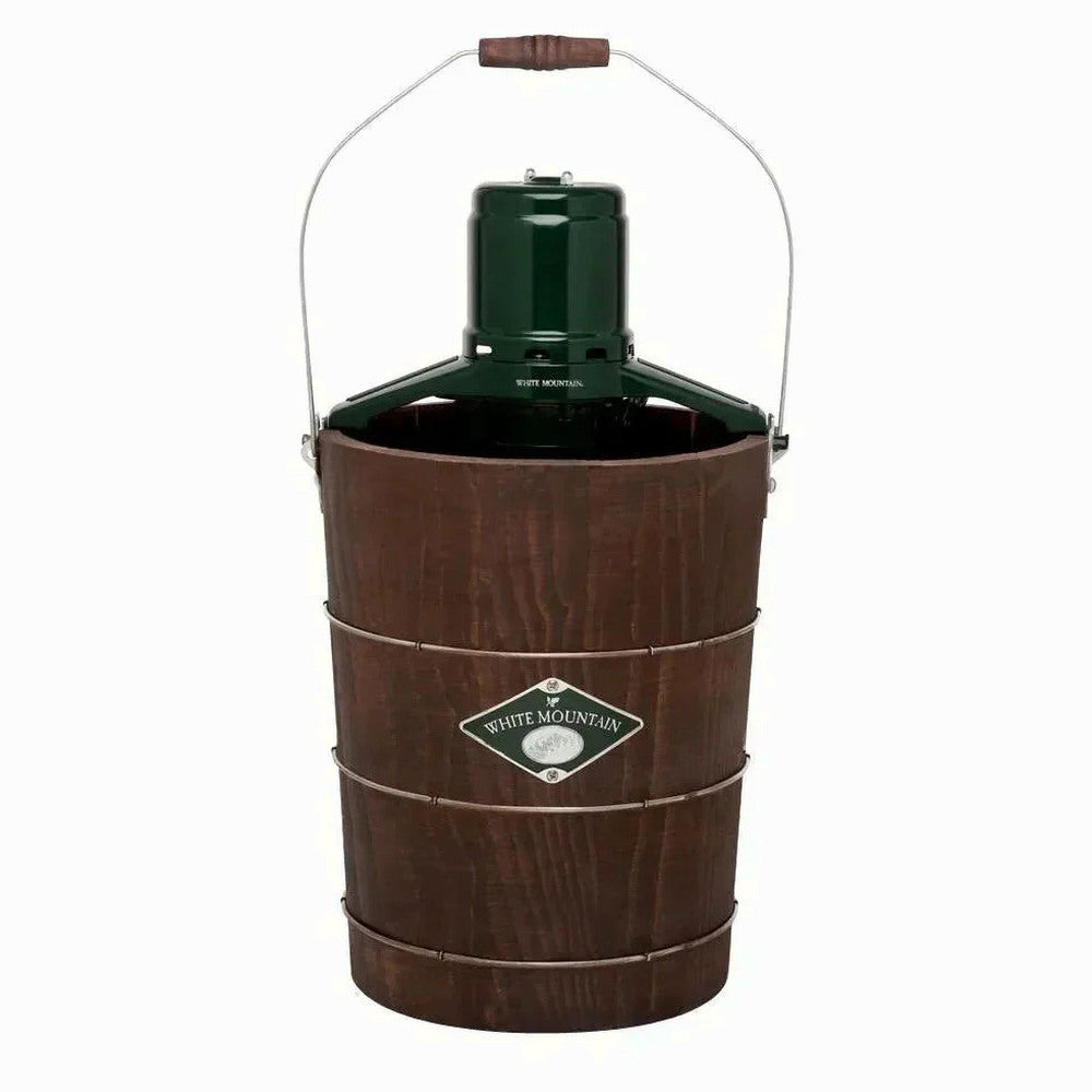 White Mountain 6 Qt. Green And Brown Electric Ice Cream Maker