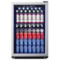EUHOMY Beverage Refrigerator Cooler, 4.5 Cu.Ft., 145 Can, Glass Door