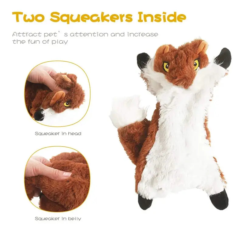 Plush Paws No-Stuffing Squeaky Dog Toy Set, 5 Pack