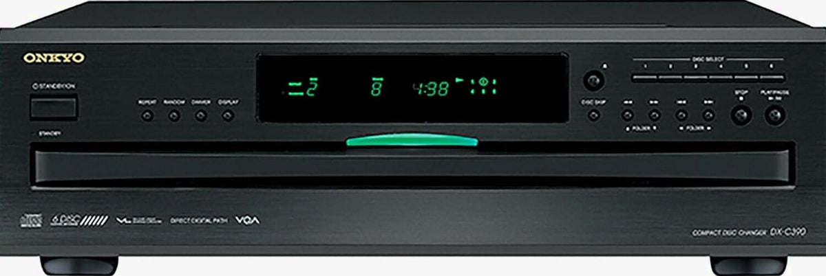 Onkyo 6-Disc CD Changer, Black - DX-C390