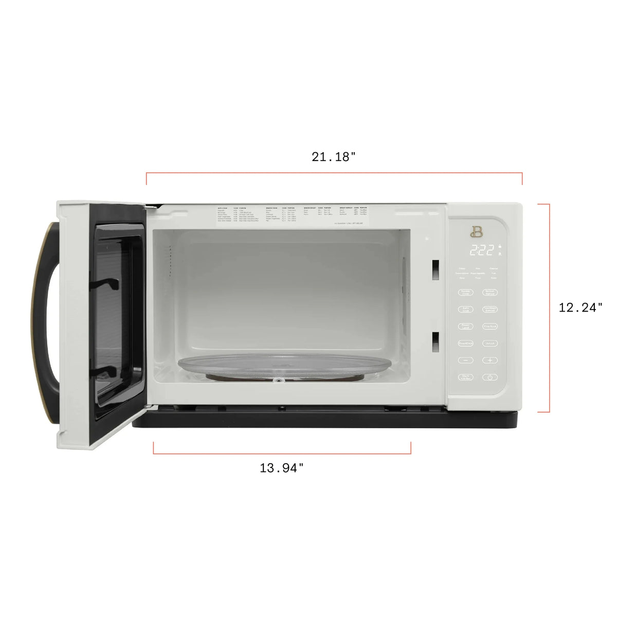 Beautiful 1.1 Cu ft 1000 Watt Sensor Microwave Oven, White Icing - BFCMS811WEST10