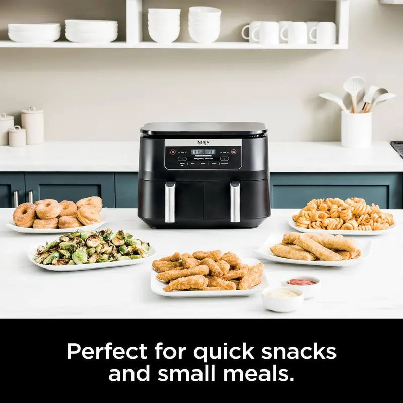 NINJA Foodi 6 qt 5-in-1 2-Basket Black Air Fryer With DualZone Technology - DZ090
