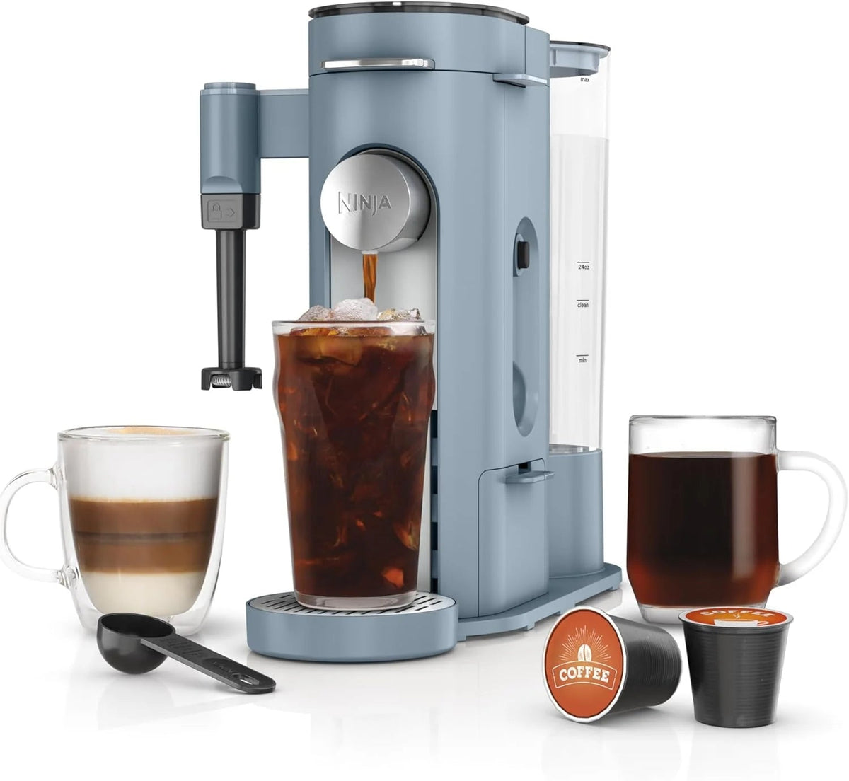 Ninja Pods & Grounds Single-Serve Coffee Maker, 56-oz. Reservoir, Stone - PB041ST