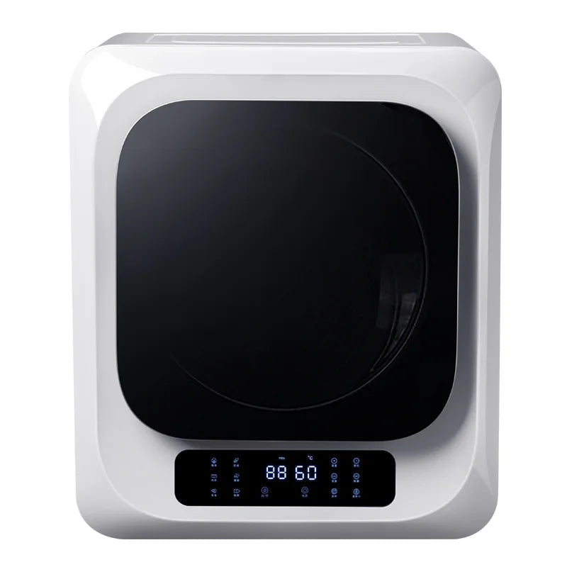 Portable Mini Clothes Dryer - White With Black Square Door