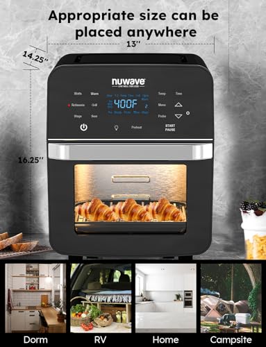 Nuwave Brio Air Fryer Oven, 15.5Qt, 1800W, Black