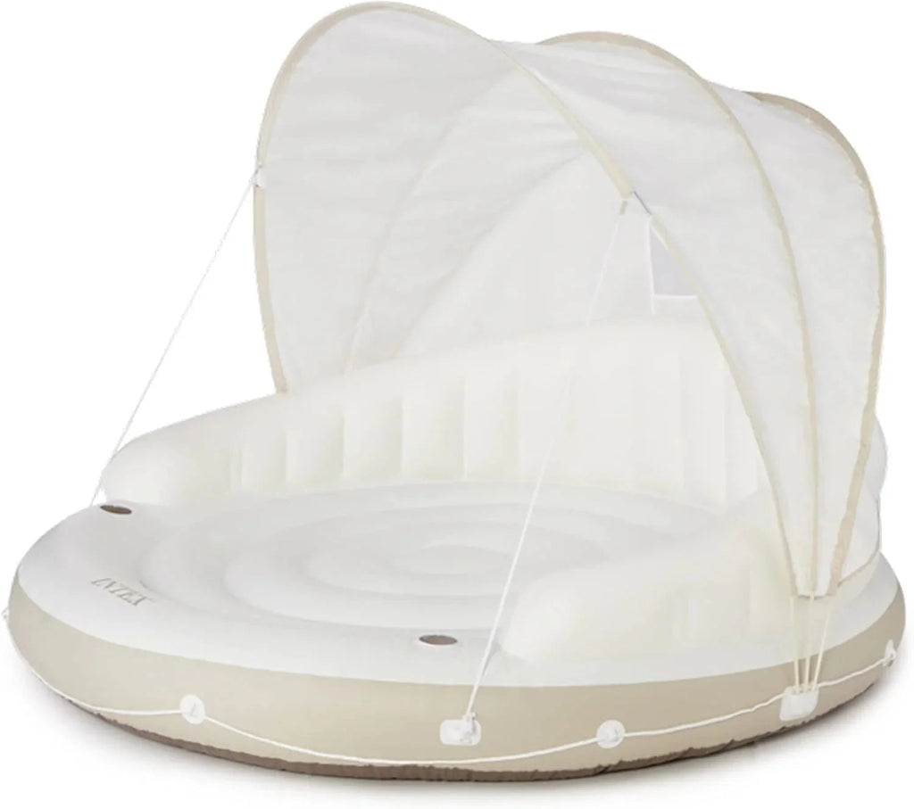 Intex Canopy Island Inflatable Pool Float, 78.5 x 59 inch, 440 lb Capacity - 58292EP