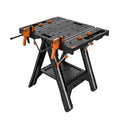 Worx Pegasus 2-in-1 Folding Work Table And Sawhorse With Clamps, 300-1000 lbs Capacity