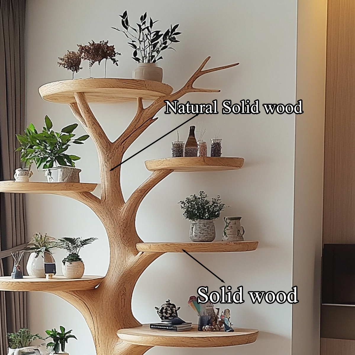 Custom Wooden Cat Tower Solid Wood Column Gift For Cat - view 5