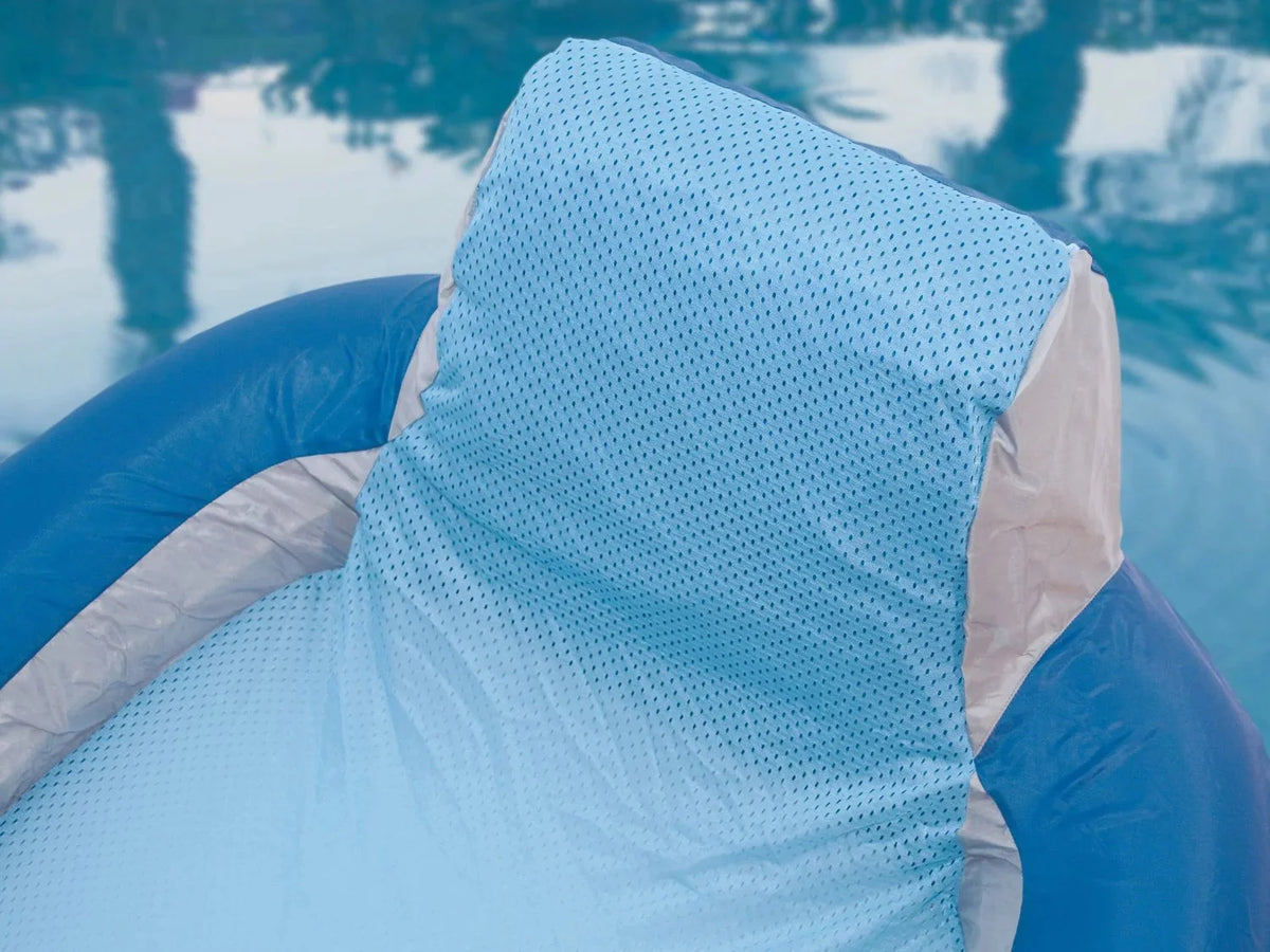 Kelsyus Floating Pool Lounger Inflatable Chair With Cup Holder Blue 2 Pack - 80014