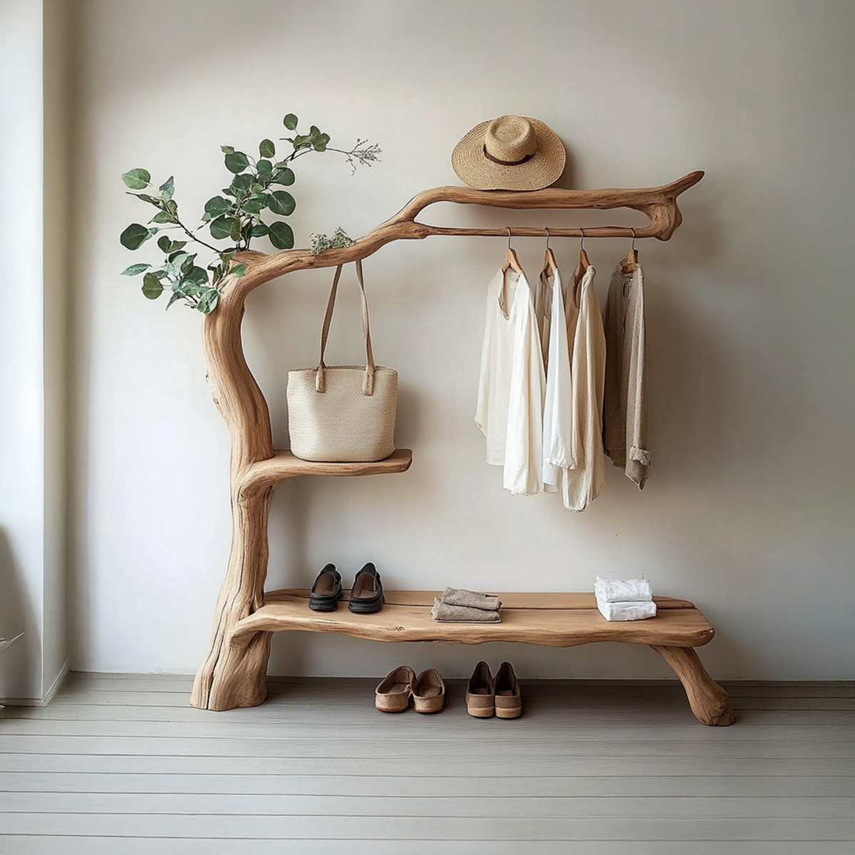 Clothes Hanging Rack Handmade Design Decor Home Gift - view 3