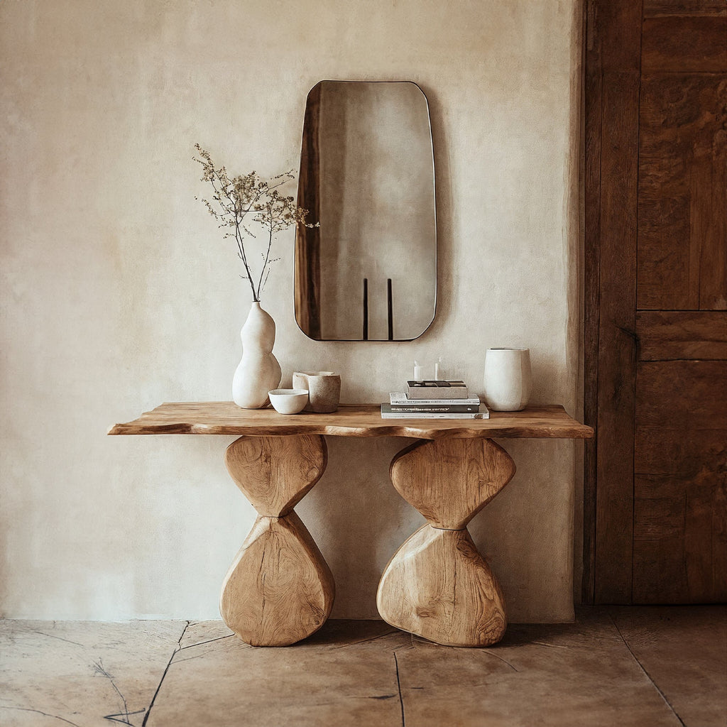 Entryway Console Table Solid Wood - view 3