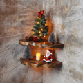 Christmas Corner Shelf Floating Shelf Live Edge Christmas Decor
