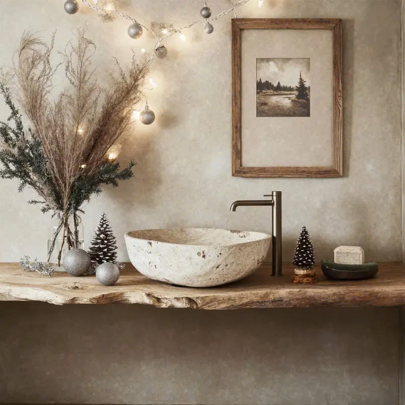 Custom Live Edge Vanity Shelf Custom Floating Shelf Bathroom - view 2