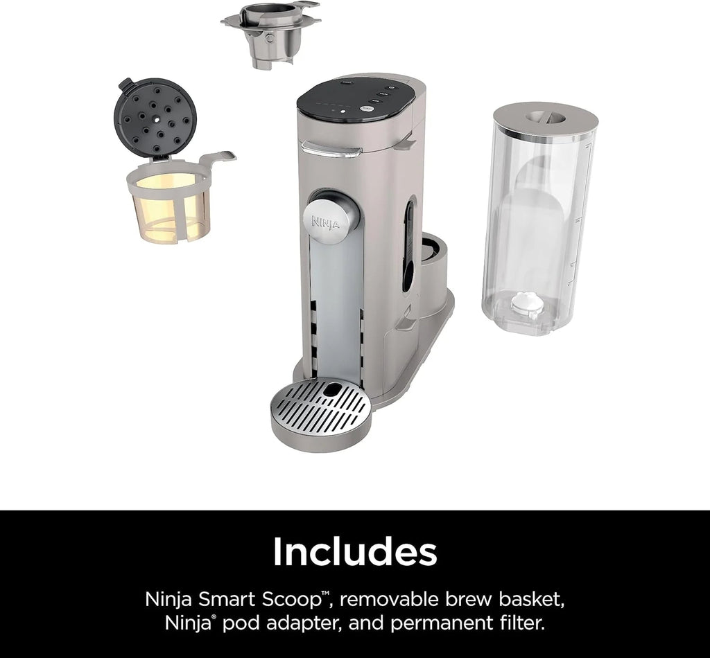 Ninja Pods & Grounds Single-Serve Coffee Maker, 56-oz. Reservoir, Stone - PB041ST