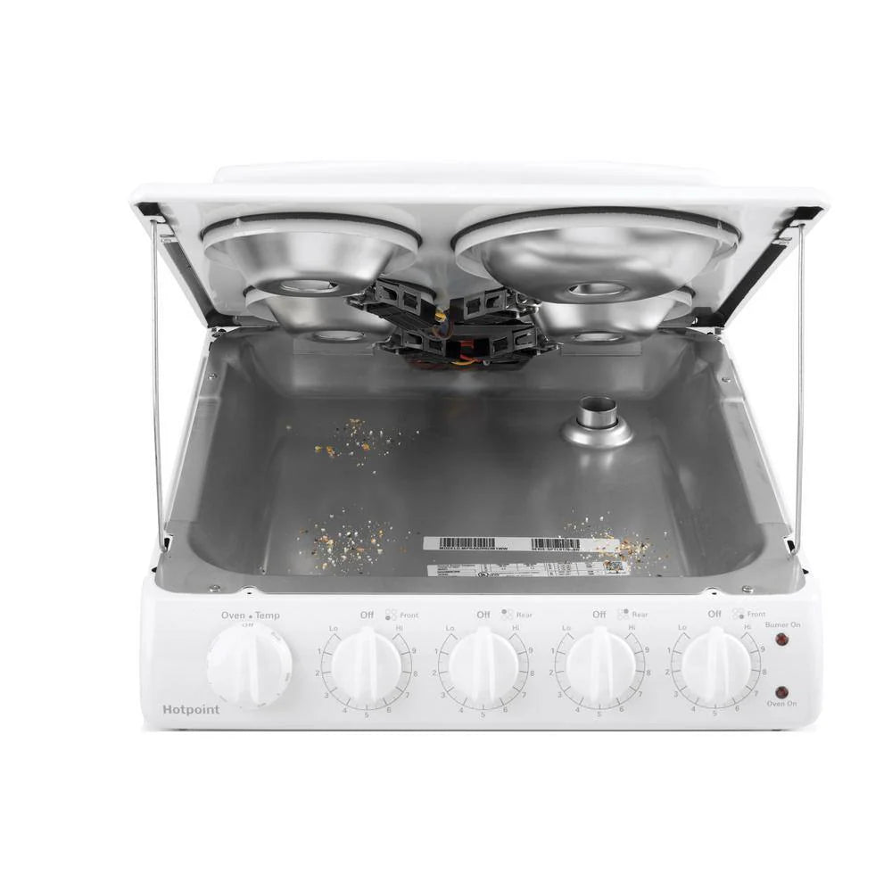 Hotpoint Freestanding Electric Range, 20 in, 4 Burner, White