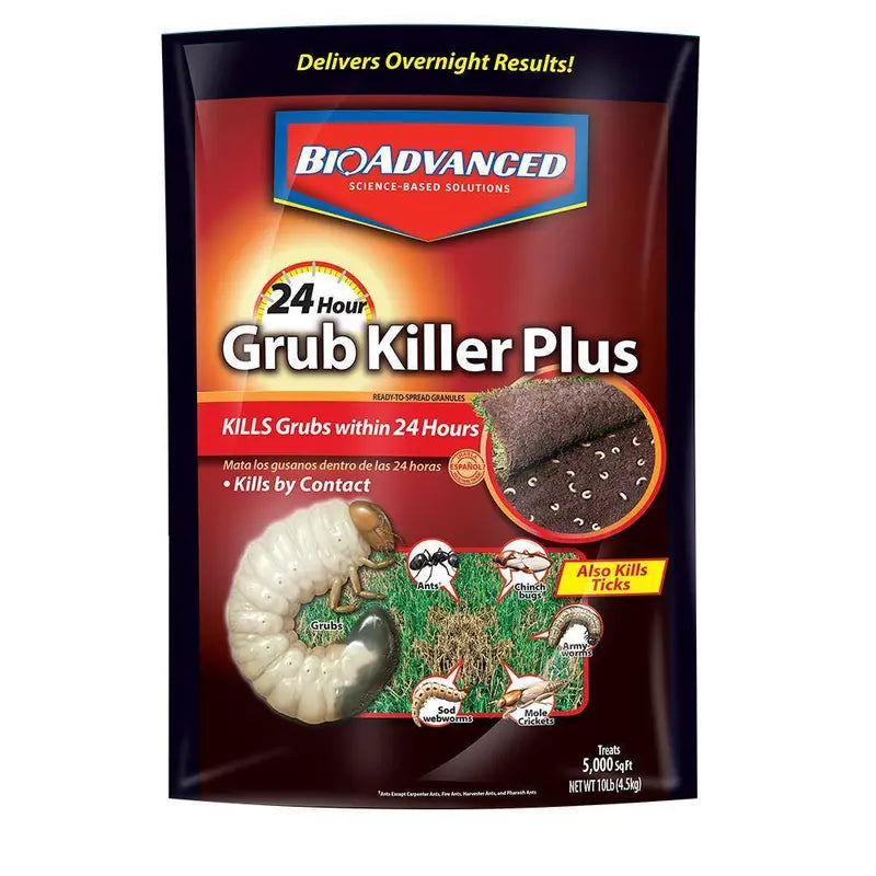 BioAdvanced 24-Hour Grub Killer Plus Lawn Pest Control Granules, 10 lb