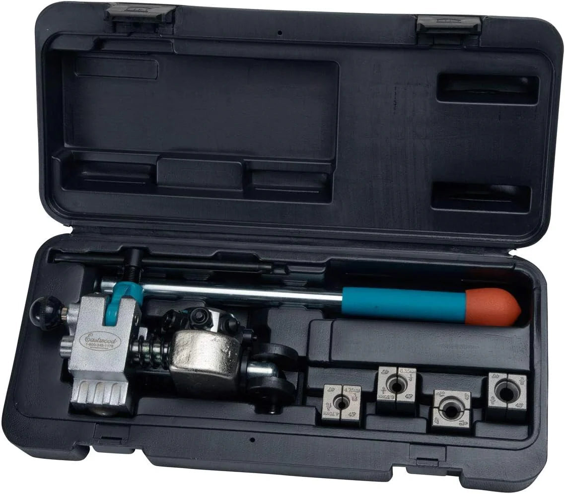 Eastwood 45 Degree Single, Double And Bubble Brake Tubing Flaring Tool Kit With 4 Split Dies - 25304