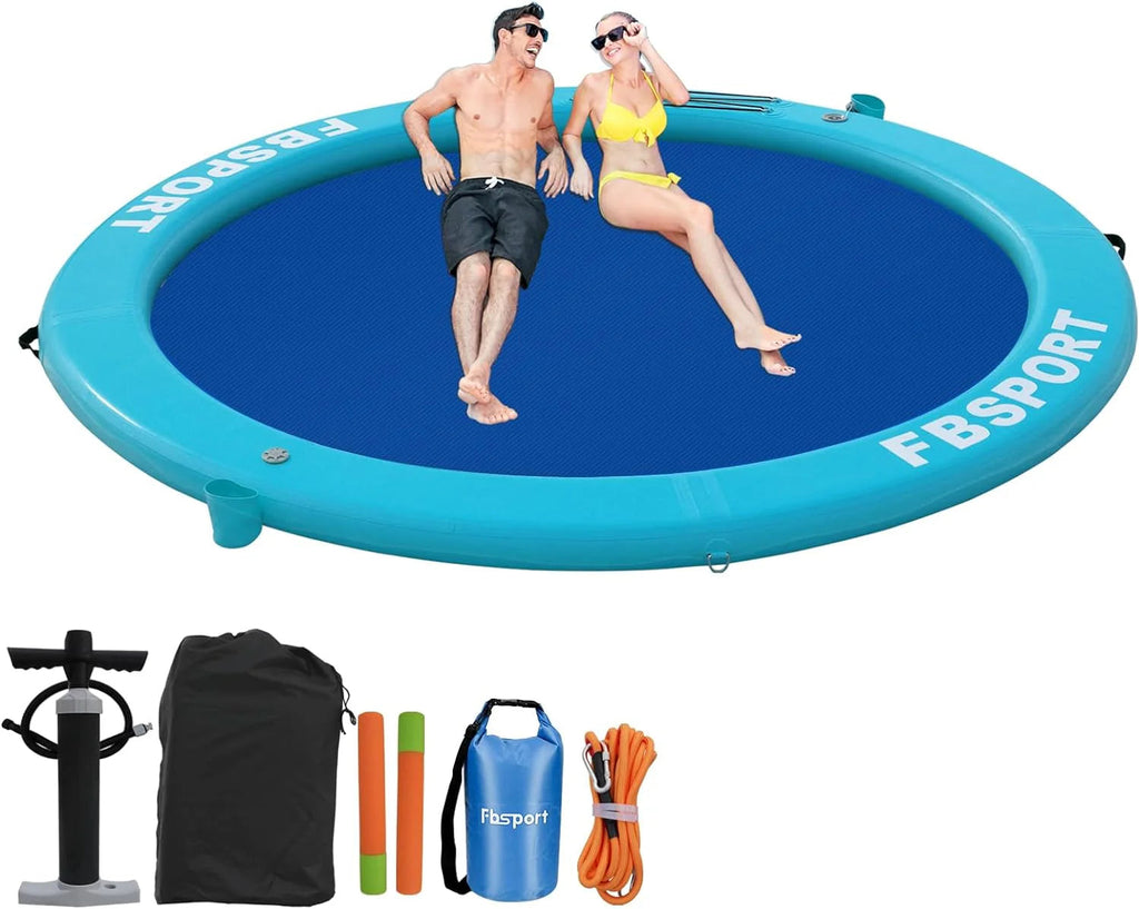 FBSPORT 8ft Inflatable Water Hammock Floating Platform