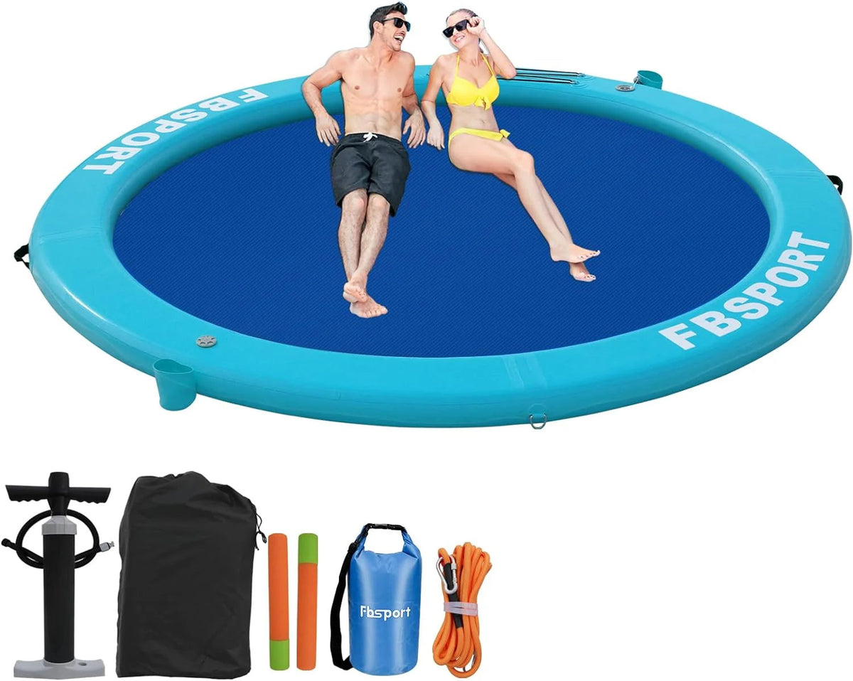 FBSPORT 8ft Inflatable Water Hammock Floating Platform