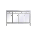 Bailey Street Home Mirrored Credenza, 36 Inches Tall, 15.75 Inches Wide, Antique Silver Finish - 779-Bel-5046497