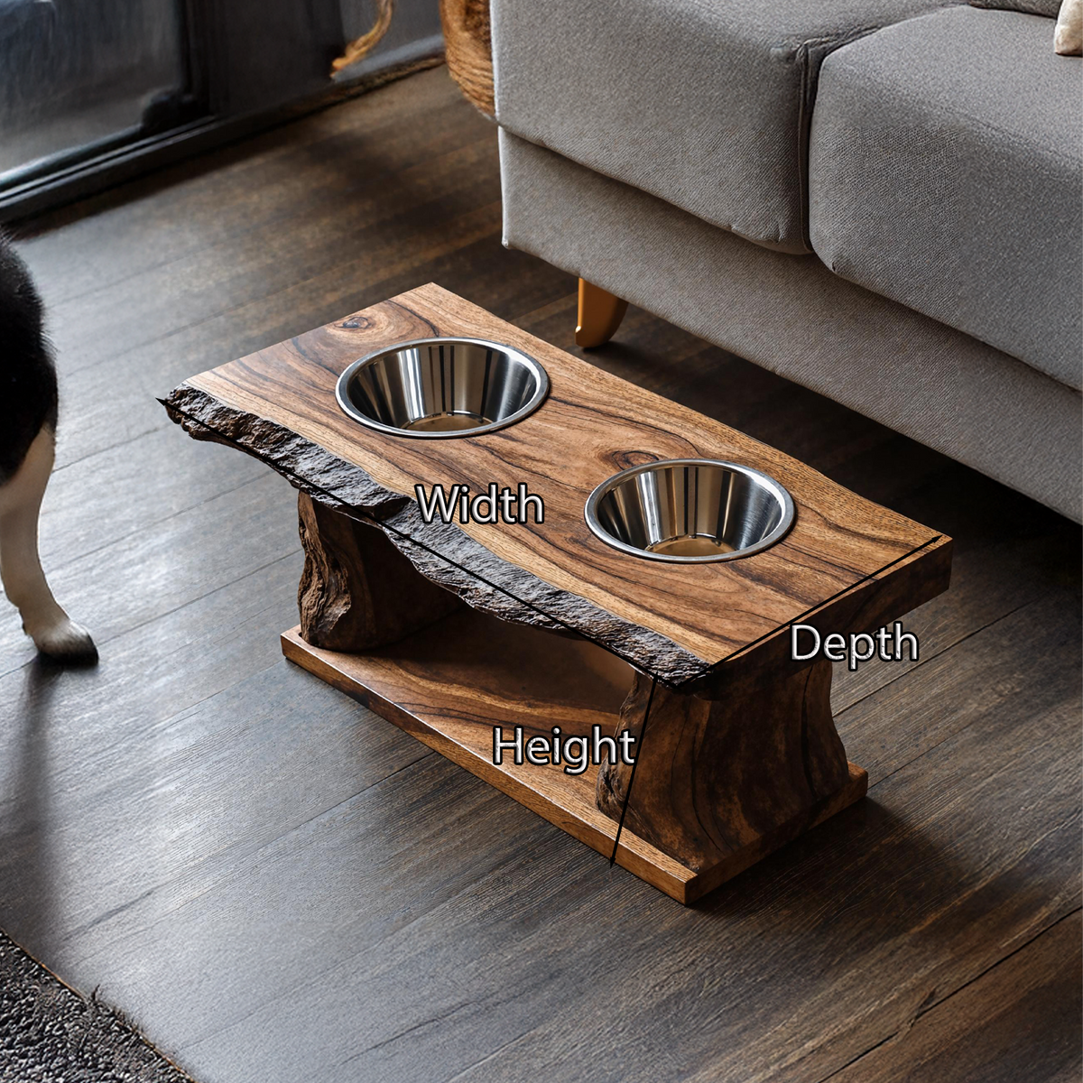 Farmhouse Dog Feeding Stand Kitchen Decor - view 5
