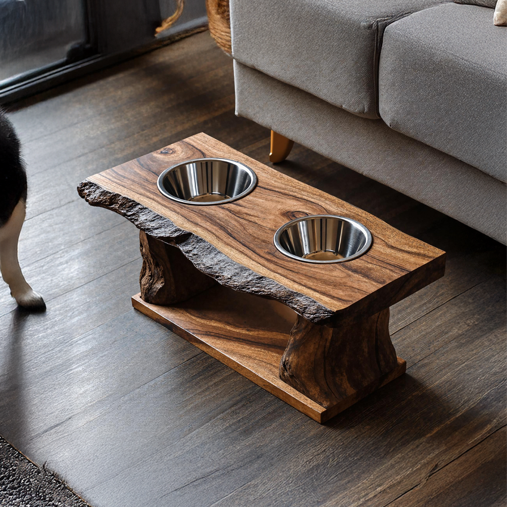 Farmhouse Dog Feeding Stand Kitchen Decor - view 3