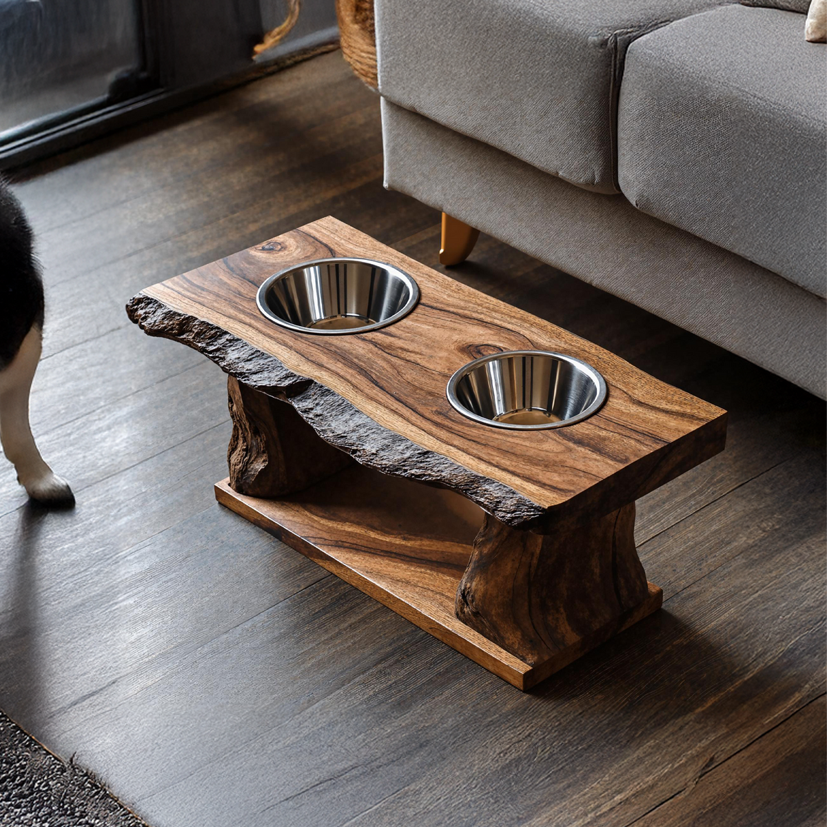 Farmhouse Dog Feeding Stand Kitchen Decor - view 3