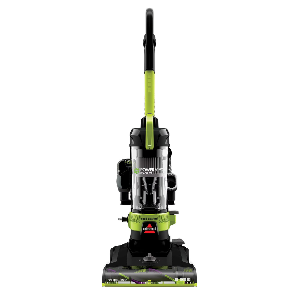 BISSELL PowerForce Helix Rewind Pet Deluxe Bagless Upright Vacuum, Green - 3335