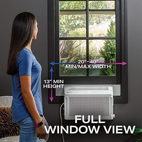 GE Profile ClearView Inverter Window Air Conditioner, 12,200 BTU, White