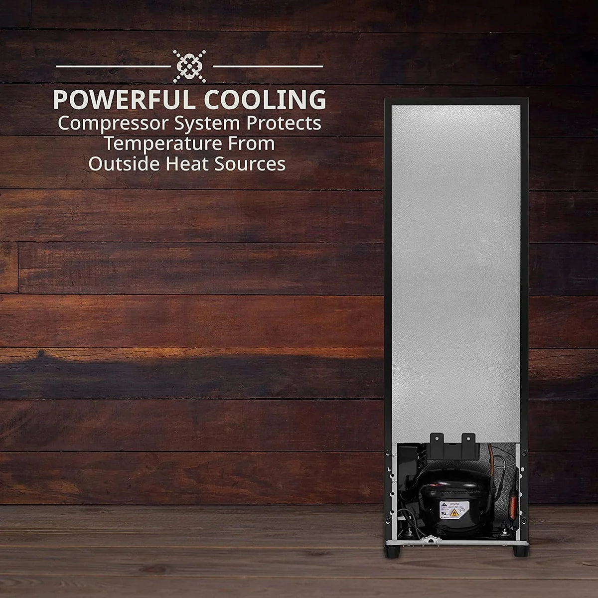 Ivation 14-Bottle Freestanding Wine Cooler With Lock, Black