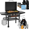 Blackstone 28-Inch 3-Burner Griddle With Hood - XL Flat Top Outdoor Grill Kit