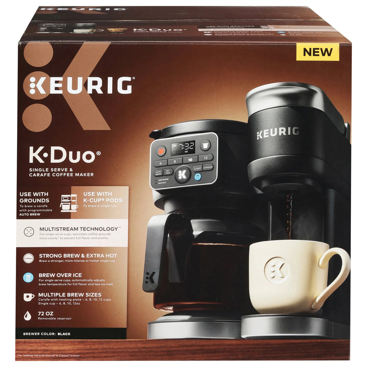 Keurig Hot & Iced Single Serve And Carafe Coffee Maker, 72oz - K-Duo Gen 2