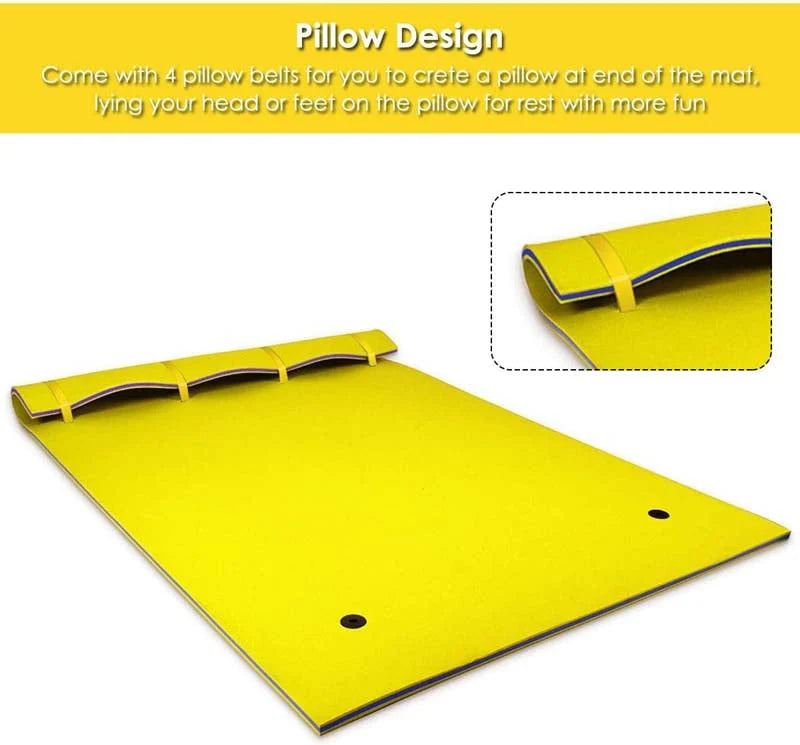 Floating Water Pad, 9 x 6 ft, 3-Layer XPE Foam
