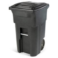 Toter 64-Gallon Greenstone Trash Can With Quiet Wheels And Lid