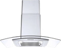 Wall Mount Range Hood 30 inch Convertible Tempered Glass 3-Speed 450 CFM - 3375B
