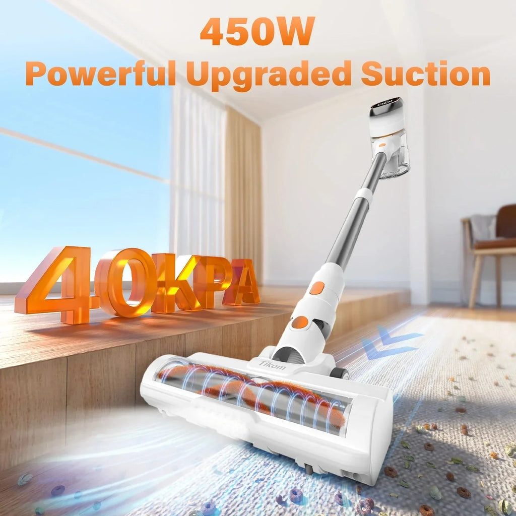 Tikom Cordless Stick Vacuum Cleaner, White - V500