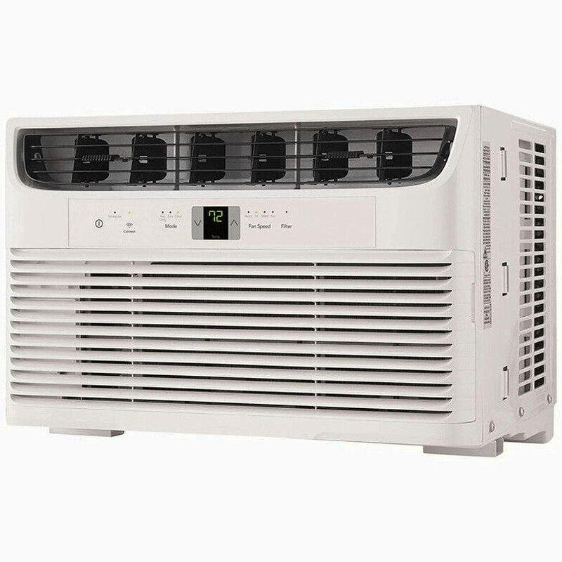 8,000 BTU Window Air Conditioner With WiFi And Remote, Multi-Speed, Eco Mode, White