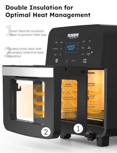 Nuwave Brio Air Fryer Oven, 15.5Qt, 1800W, Black